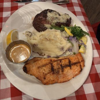 Buckhorn Exchange - Beef tenderloin & salmon combo - Steakhouses Near Me - Denver, Colorado Buckhorn Exchange - Beef tenderloin & salmon combo - Steakhouses Near Me - Denver, Colorado