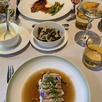 Le Pavillon - Halibut with Martha's Vinyard shiitake. - French Near Me - New York, New York Le Pavillon - Halibut with Martha's Vinyard shiitake. - French Near Me - New York, New York