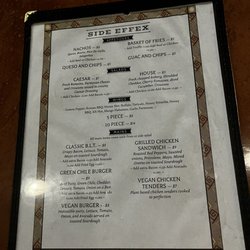 Side Effex - Menu