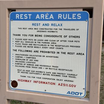 Texas Canyon Rest Area - Rest Area Rules - Rest Stops Near Me - Dragoon, Arizona Texas Canyon Rest Area - Rest Area Rules - Rest Stops Near Me - Dragoon, Arizona