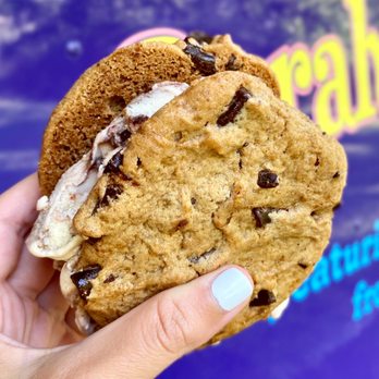 Sarah's Creamery - Pb fudge ice cream in an ice cream sandwich - Ice Cream & Frozen Yogurt Near Me - Dover, Pennsylvania Sarah's Creamery - Pb fudge ice cream in an ice cream sandwich - Ice Cream & Frozen Yogurt Near Me - Dover, Pennsylvania