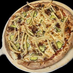 Pizza Americana - Bacon Cheeseburger with Fries
