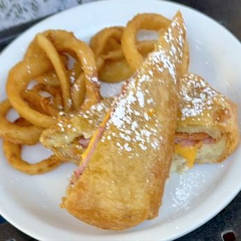 Brunch Snob - Friend's Monte Cristo on 4/22/2025. She enjoyed it but had to ask for jam to go with it. - Breakfast & Brunch Near Me - Chandler, Arizona Brunch Snob - Friend's Monte Cristo on 4/22/2025. She enjoyed it but had to ask for jam to go with it. - Breakfast & Brunch Near Me - Chandler, Arizona