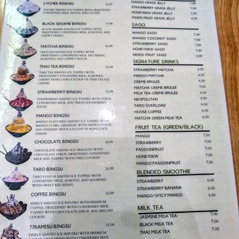 Snow Bliss - menu 4/19/2025 - Asian Fusion Near Me - San Francisco, California