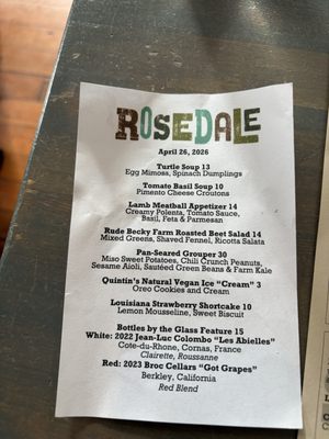 Menu photo 3 Rosedale New Orleans, LA Menu photo 3 Rosedale New Orleans, LA