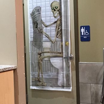 Kung Fu Tea - Bathroom Door (@Halloween - LOVE IT!!!) - Bubble Tea Near Me - Annandale, Virginia