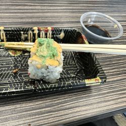 Juicy Teriyaki - Spicy Tuna Roll. Came with 6 pieces. Forgot to take a pic until I had eaten most of it.