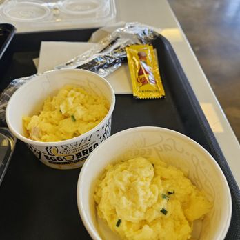 Eggbred - Scrambled eggs and a packet of Cholula - Chicken Shop Near Me - Placentia, California Eggbred - Scrambled eggs and a packet of Cholula - Chicken Shop Near Me - Placentia, California