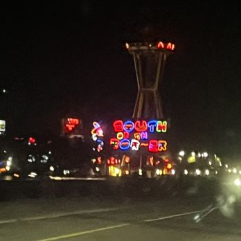 South of the Border - SOTB sombrero tower is missing half the lights. The SOTH sign right below it is missing lights as well. - Amusement Parks Near Me - Dillon, South Carolina South of the Border - SOTB sombrero tower is missing half the lights. The SOTH sign right below it is missing lights as well. - Amusement Parks Near Me - Dillon, South Carolina