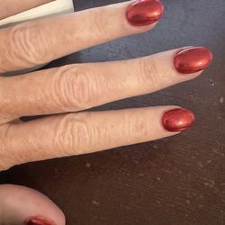 Foxy Nails - Red chrome nails