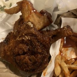 fried chicken and french fries