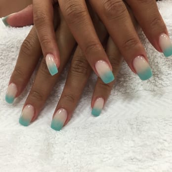 Annie's Nail Spa - Tiffany blue ombré - Nail Salons Near Me - Jersey City, New Jersey Annie's Nail Spa - Tiffany blue ombré - Nail Salons Near Me - Jersey City, New Jersey
