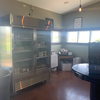 Crescent Moon Winery - the inside of a refrigerator - Wineries Near Me - Lawrence, Kansas