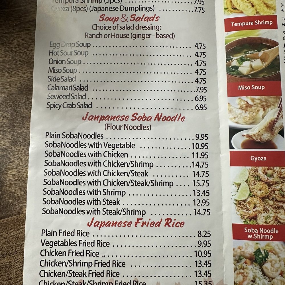 Ming Hibachi Grill - Menu - Sushi Bars Near Me - Lexington, Tennessee