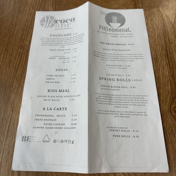 PHOnomenal - Menu - Noodles Near Me - National City, California