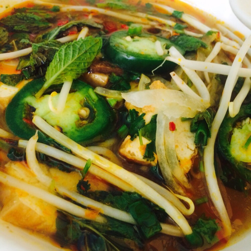 Veggie Today - Spicy noodle soup with loads of veggies and some soy "meat" - Vegetarian Near Me - Concord, California Veggie Today - Spicy noodle soup with loads of veggies and some soy "meat" - Vegetarian Near Me - Concord, California