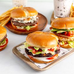 Burger 21 - New Tampa - Black Bean, Monterey Chicken, Black + Bleu, Cheesy