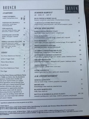 Menu photo 1 Haven Farm + Table Encinitas, CA