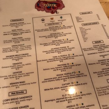 Kraken Crudo - Dinner menu - Japanese Near Me - Miami, Florida Kraken Crudo - Dinner menu - Japanese Near Me - Miami, Florida