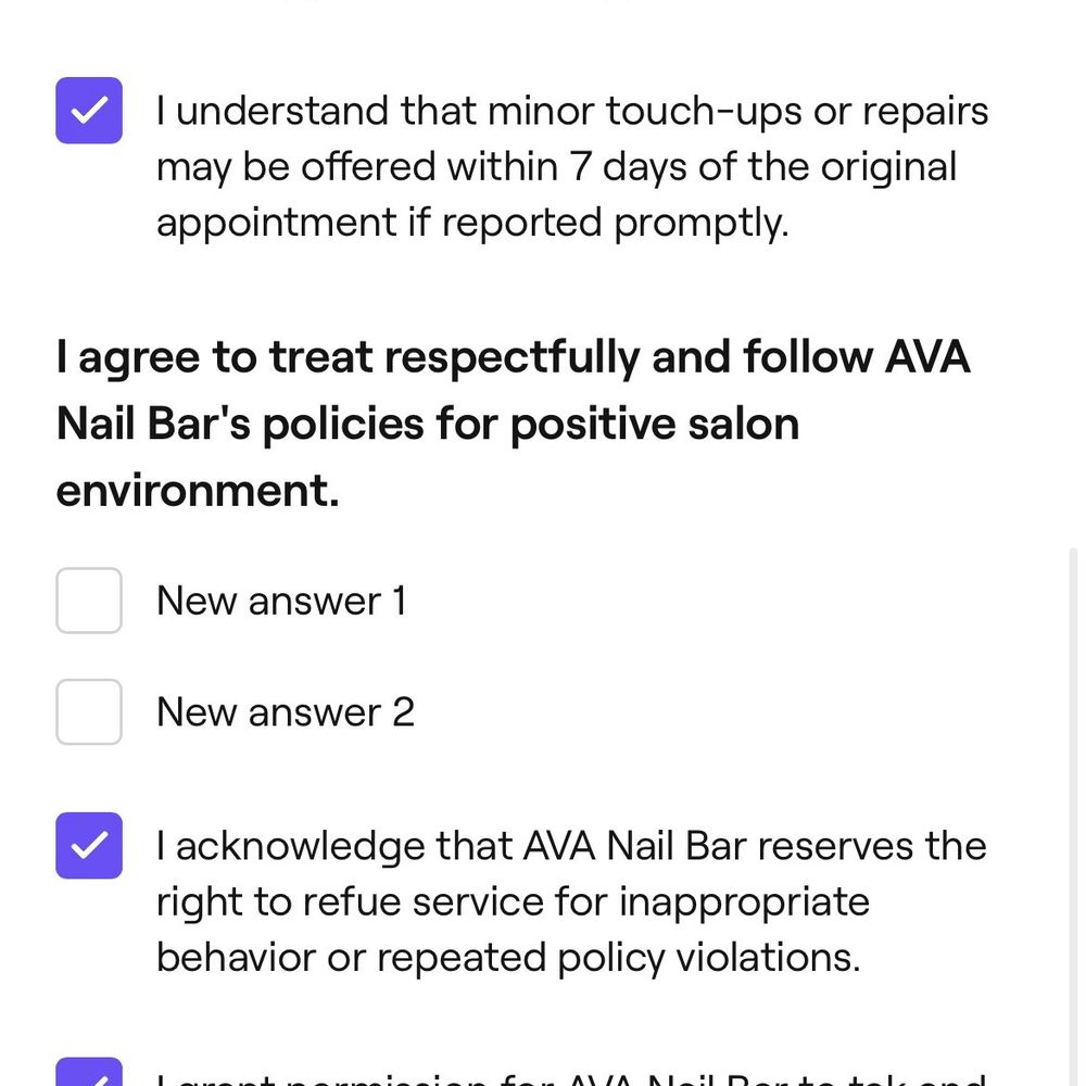 AVA Nail Bar - so many waivers - Nail Salons Near Me - Schaumburg, Illinois