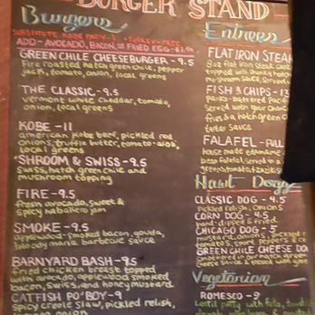 The Burger Stand - The Menu- something for everyone! - Burgers Near Me - Taos, New Mexico