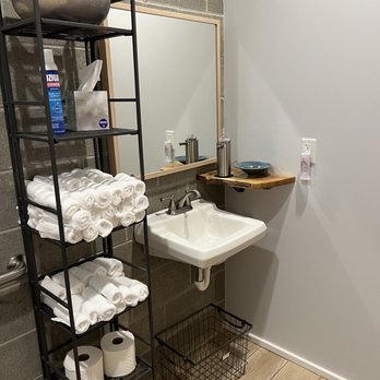 Lift Therapeutic Massage - The bathroom- I love a clean, organized space (& hand towels instead of paper towels!) - Massage Therapy Near Me - Indianapolis, Indiana Lift Therapeutic Massage - The bathroom- I love a clean, organized space (& hand towels instead of paper towels!) - Massage Therapy Near Me - Indianapolis, Indiana