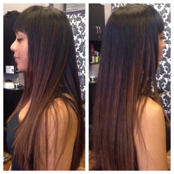 Medusa the Salon - (See Review!) 3rd appt with NICOLE, choppy straight bangs+blunt ends+TONED the old balayage. Looks so polished, thanks Nicole! - Hair Salons Near Me - San Antonio, Texas