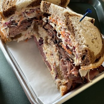 Michael’s Deli - Triple decker hot pastrami and corned beef. Really big sandwich! - Soup Near Me - Reno, Nevada