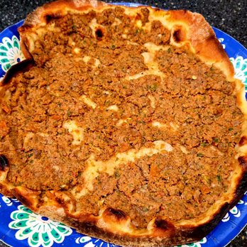 Amena Cafe - Manakeesh Meat (Beef) - Mediterranean Near Me - Las Vegas, Nevada Amena Cafe - Manakeesh Meat (Beef) - Mediterranean Near Me - Las Vegas, Nevada