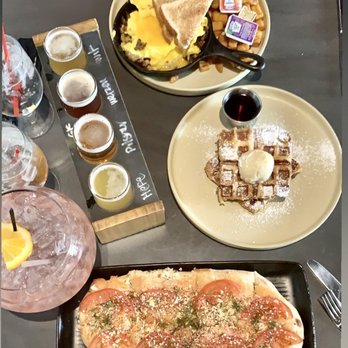 The Front Yard - The skillet, Waffles and Salmon Flatbread! - Beer Gardens Near Me - Las Vegas, Nevada The Front Yard - The skillet, Waffles and Salmon Flatbread! - Beer Gardens Near Me - Las Vegas, Nevada