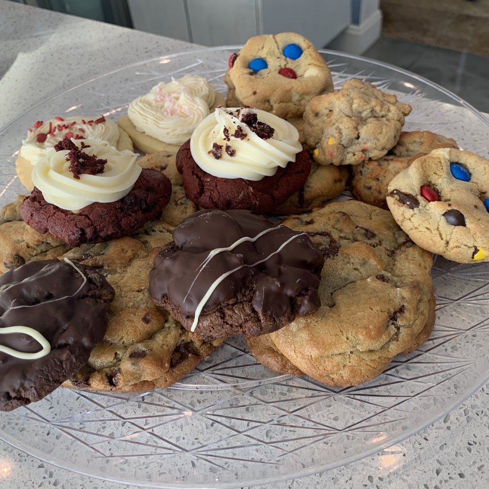 My platter. They set cookies on the platter as you select and then they box them up. My platter. They set cookies on the platter as you select and then they box them up.