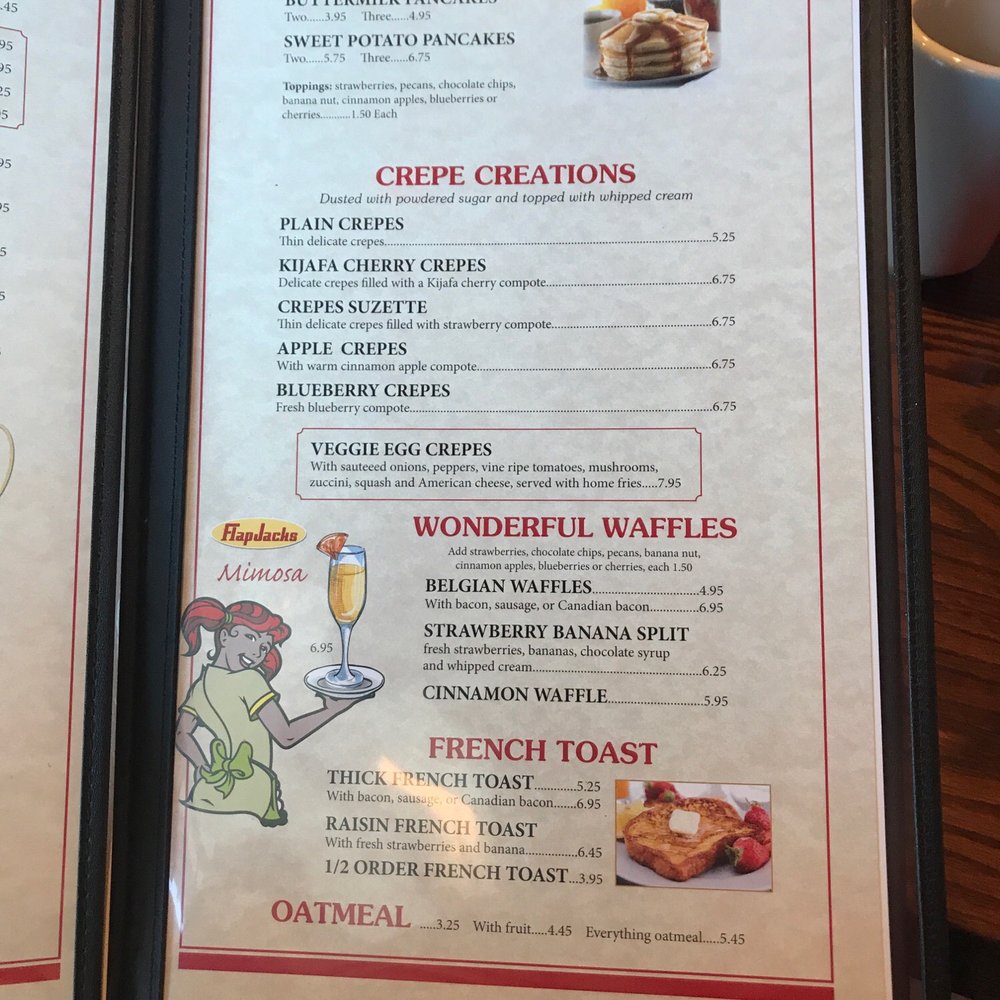 Flapjacks - Sneak peek of menu! - Breakfast & Brunch Near Me - Safety Harbor, Florida