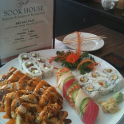 Sook House - Assorted rolls including the colossal Crab Tempura roll