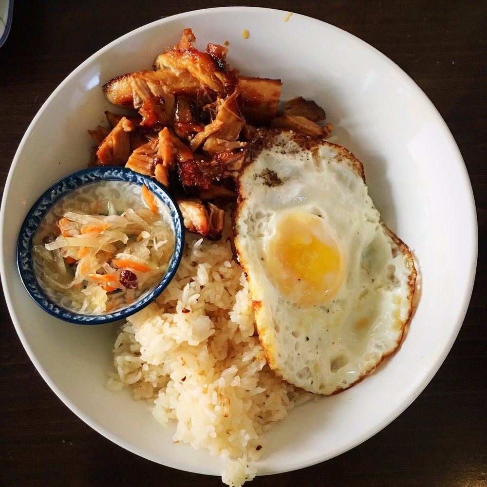 Karenderya - Adobo pork belly rice bowl (fried rice & fried egg) - Filipino Near Me - Nyack, New York Karenderya - Adobo pork belly rice bowl (fried rice & fried egg) - Filipino Near Me - Nyack, New York
