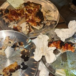 Burnt pizza