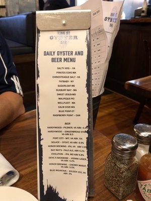 Menu photo 4 King Street Oyster Bar Middleburg, VA