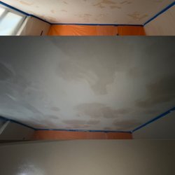 Liberty Painting - Plaster repair on cracking ceiling.