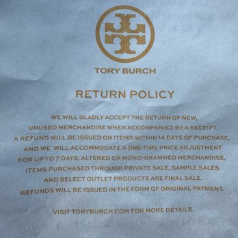 Tory Burch - Doesn't state I can't get a reprinted receipt. - Women's Clothing Near Me - Las Vegas, Nevada