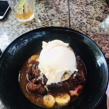 Three's Bar & Grill - Bananas Fosters Bread Pudding - Asian Fusion Near Me - Kihei, Hawaii