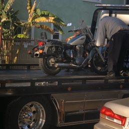 My bike getting towed. My bike getting towed.