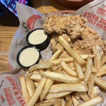 Chili's - chicken and extra fries and honey mustard.. - Tex-Mex Near Me - Statesboro, Georgia