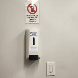 Quest Diagnostics - NO CAMERA OR CELL PHONE ALLOWED. Sign posted. Oops.