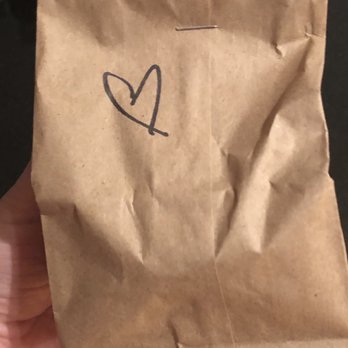 Bareburger - Edgewater - They drew a little heart on my dressing bag! - Burgers Near Me - Edgewater, New Jersey