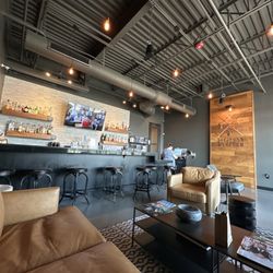 Scissors & Scotch - The waiting space is very comfortable, and have a variety of beverage options.
