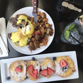 Cafe Topes - Donut French toast and 1 pork belly eggs Benedict and crack n Benedict - Coffee & Tea Near Me - Carlsbad, California Cafe Topes - Donut French toast and 1 pork belly eggs Benedict and crack n Benedict - Coffee & Tea Near Me - Carlsbad, California