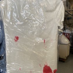 C & C Cleaners - The stained shirt. Got my hands all red a week later at pickup yet somehow didn't stain my pile of clothes and wasn't noted at dropoff?