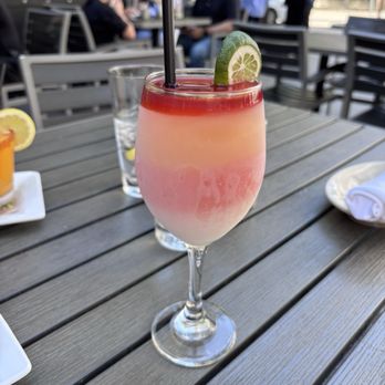 Mesero - Victory Park - The Brandon: Frozen original margarita with strawberry mango puree, topped with sangria - Mexican Near Me - Dallas, Texas Mesero - Victory Park - The Brandon: Frozen original margarita with strawberry mango puree, topped with sangria - Mexican Near Me - Dallas, Texas