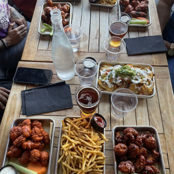 Aspire Brewing - Boneless buffalo wings and fries. Boneless honey bbq wings. Nachos. Boneless Thai chili wings. On the bone wings. - Brewpubs Near Me - Middletown, New York