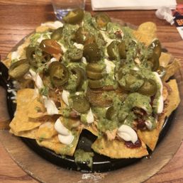 Enchilada Nacho with red and green sauce Enchilada Nacho with red and green sauce