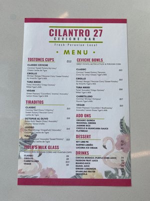 Menu photo 4 Cilantro 27 Miami, FL